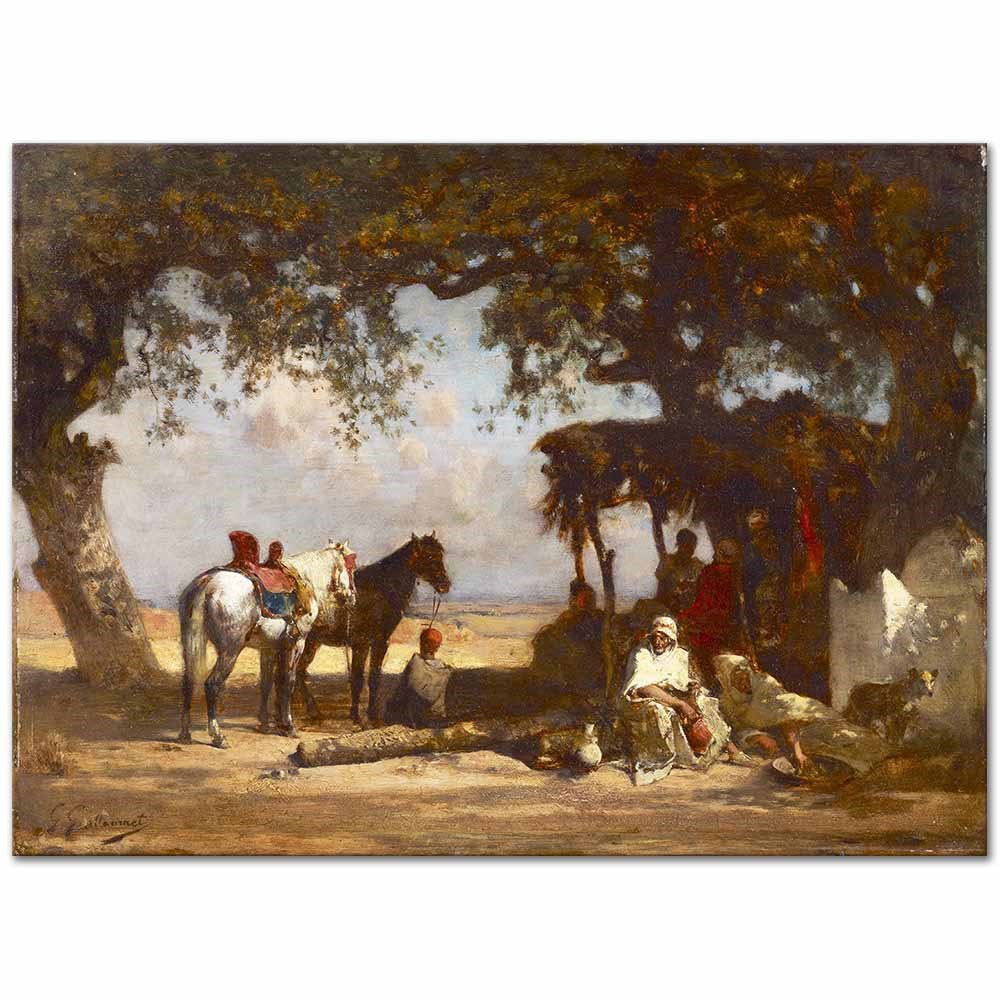 Gustave Achille Guillaumet Kamp Yeri Kanvas Tablo