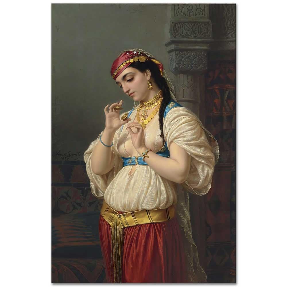 Emile Vernet Lecomte Mısırlı Kız Kanvas Tablo