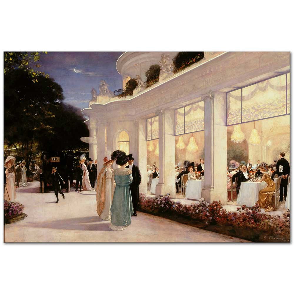 Henri Gervex Pre Catelan'da Akşam Kanvas Tablo