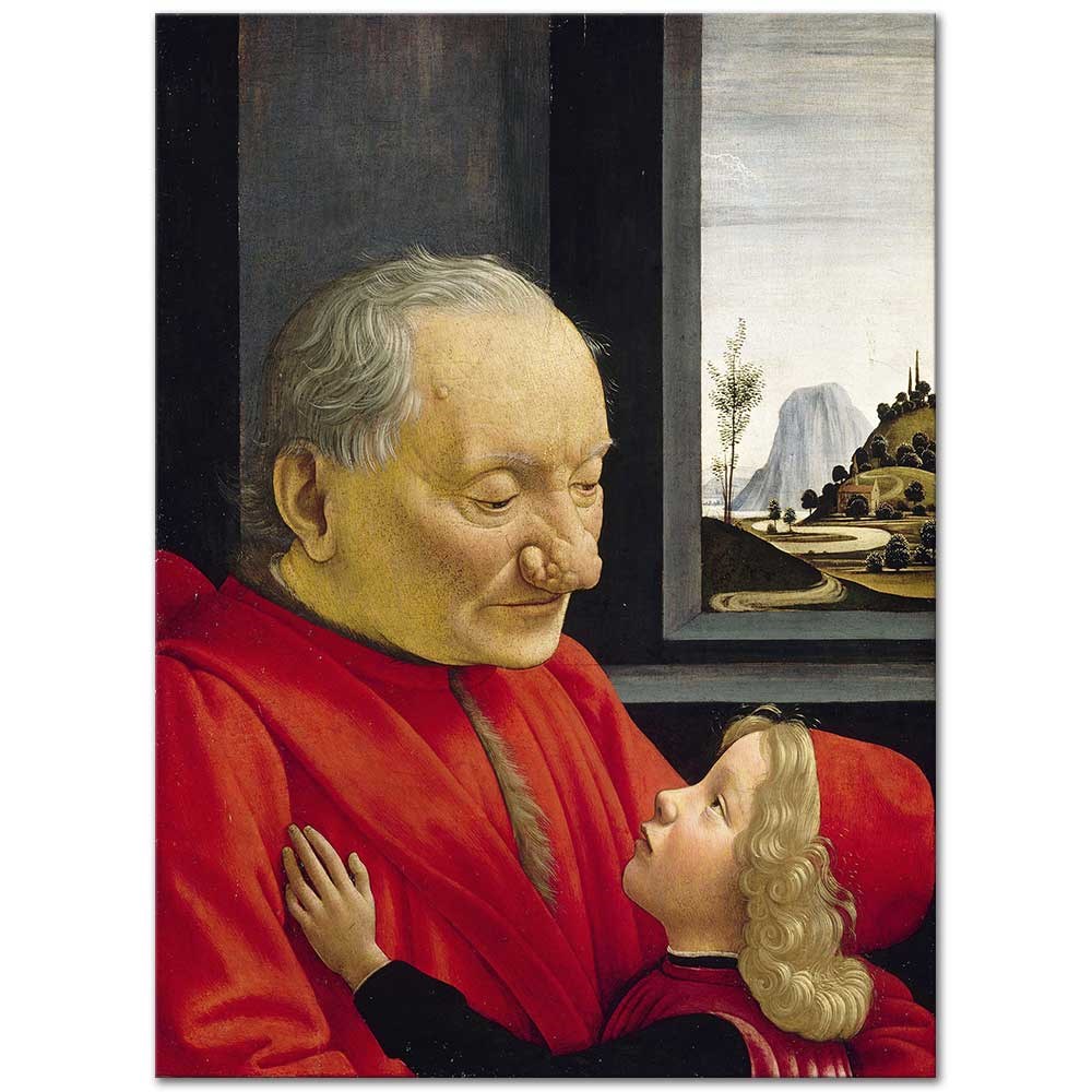 Domenico Ghirlandaio Yaşlı Adam ve Torunu Kanvas Tablo