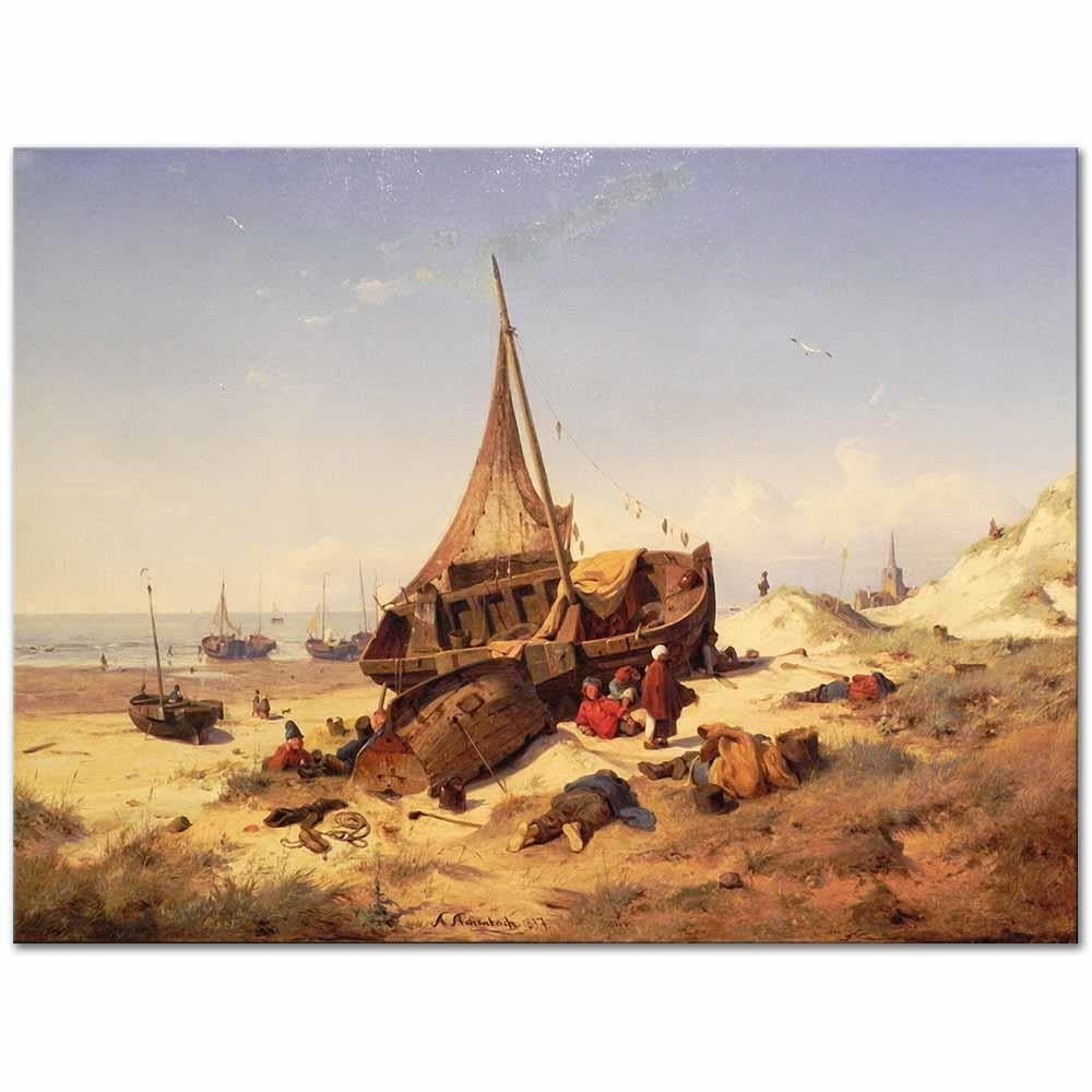 Andreas Achenbach Ebbe Kanvas Tablo