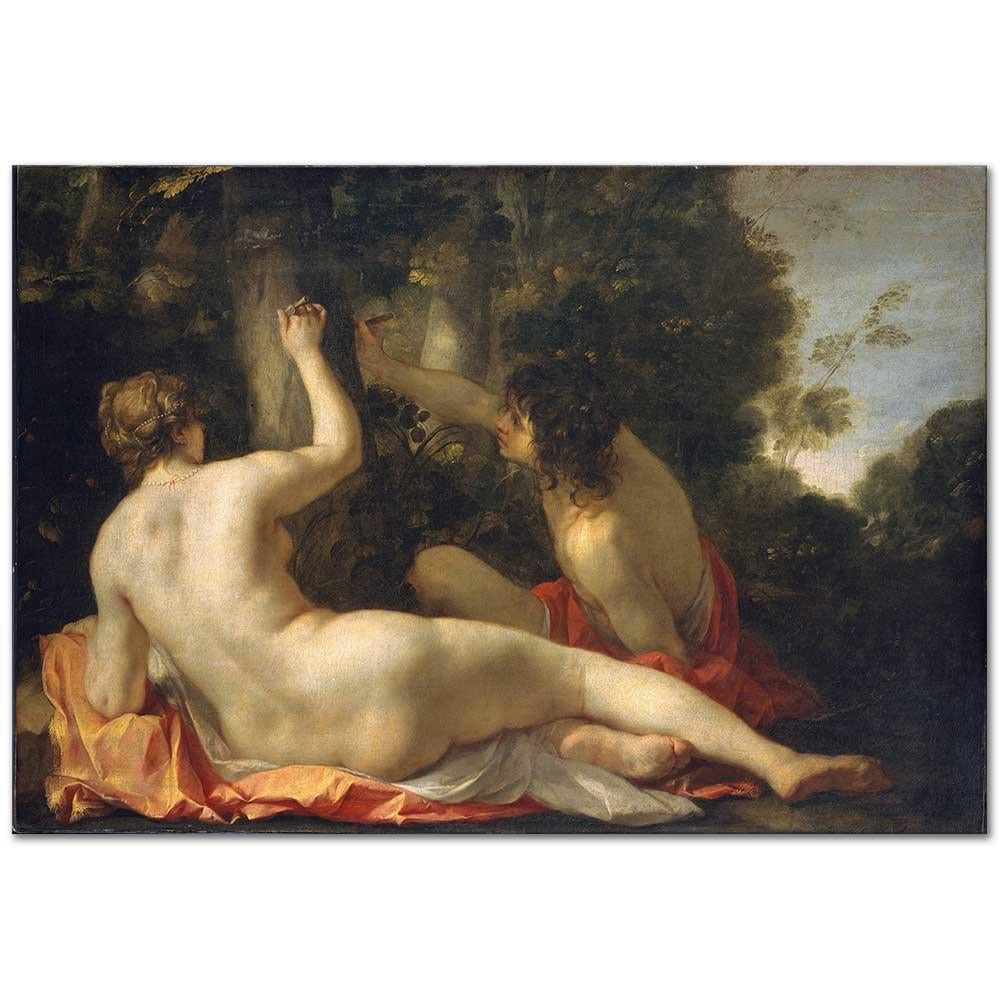 Jacques Blanchard Angelica ve Medoro Kanvas Tablo