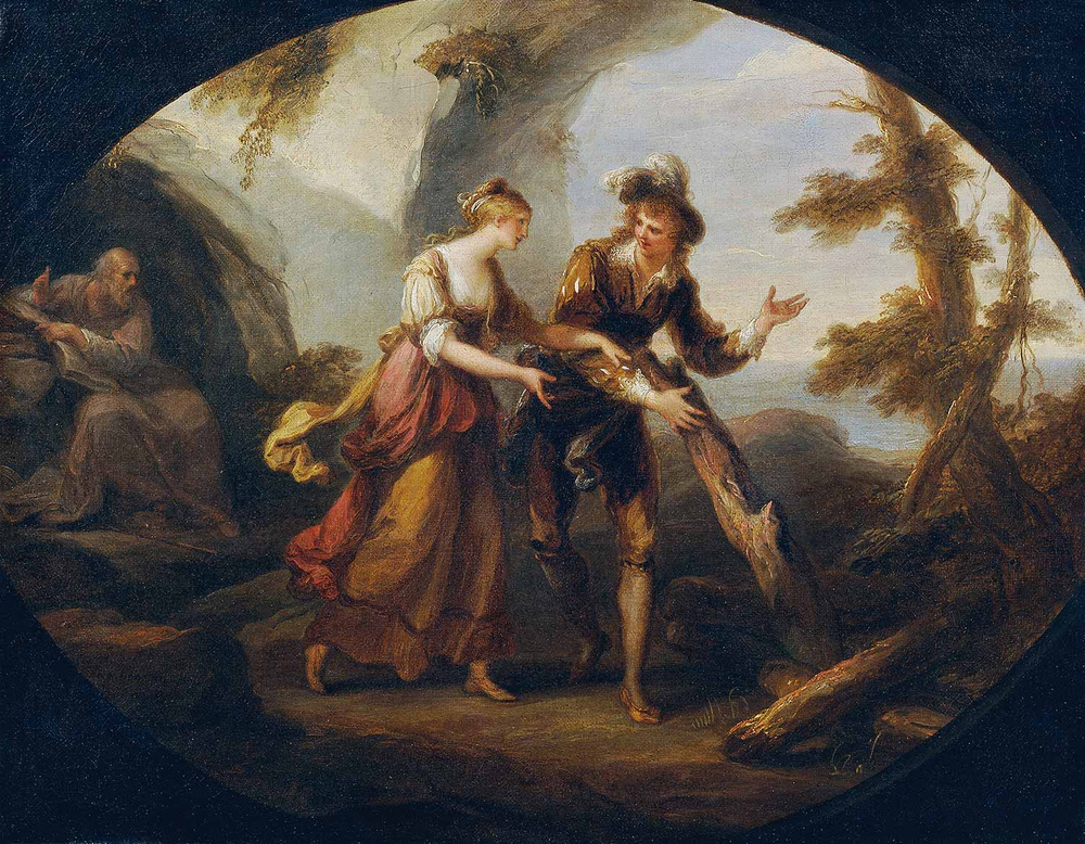 Angelica Kauffman Miranda And Ferdinand Art Print