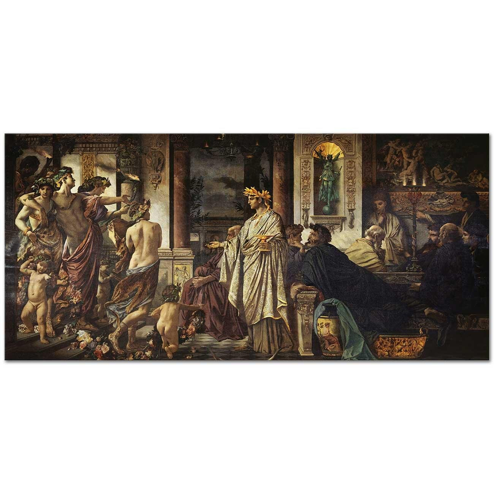 Anselm Feuerbach Platon'un Sempozyumu Kanvas Tablo