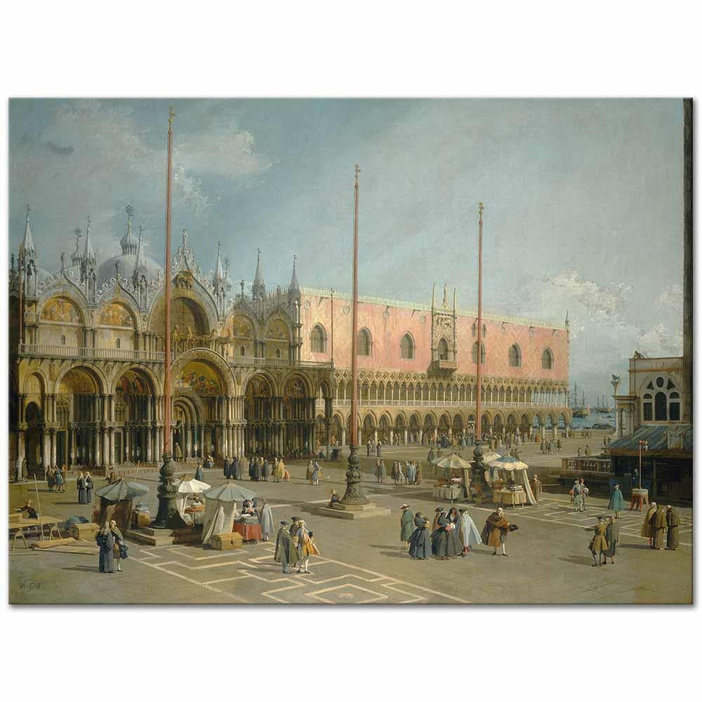 Antonio Canaletto Saint Mark Meydanı Venedik Kanvas Tablo