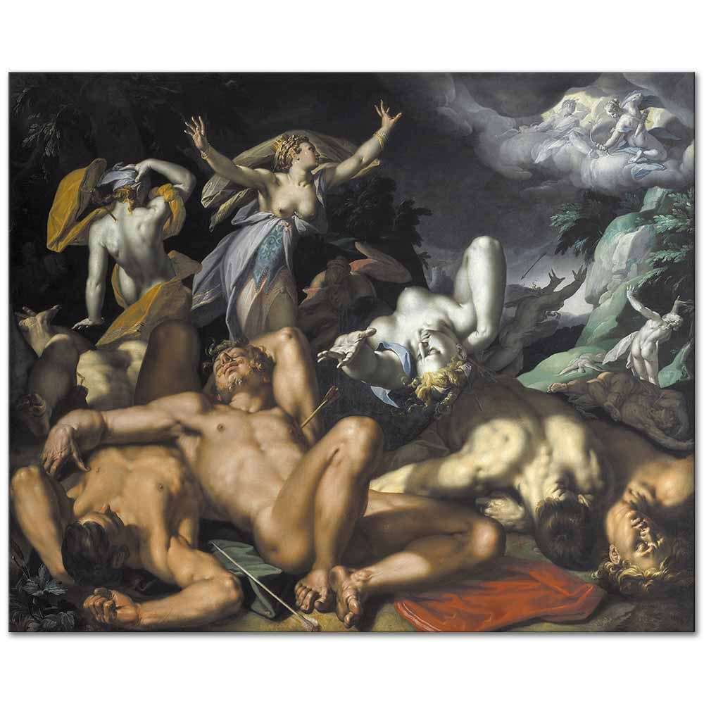 Apollo and Diana Punishing Niobe by Killing her Children by Abraham Bloemaert as Fine Art Print
