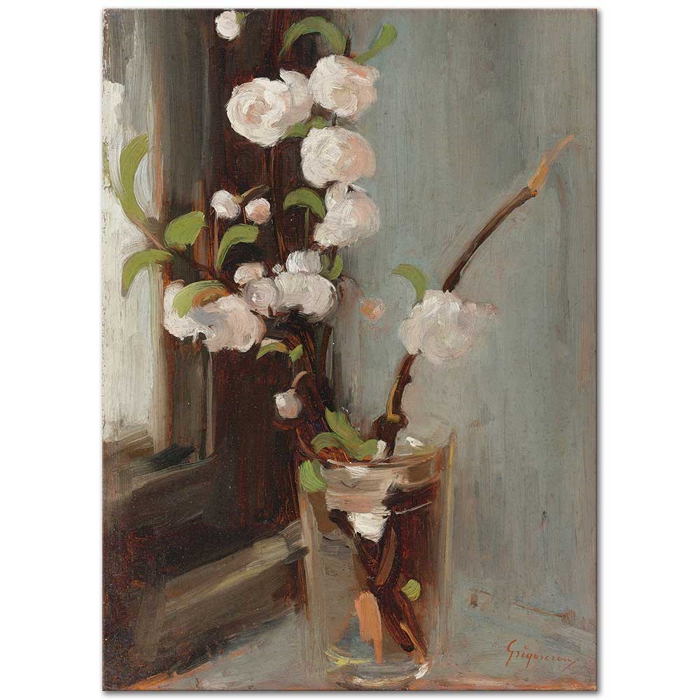 Nicolae Grigorescu Elma Çiçekleri Kanvas Tablo