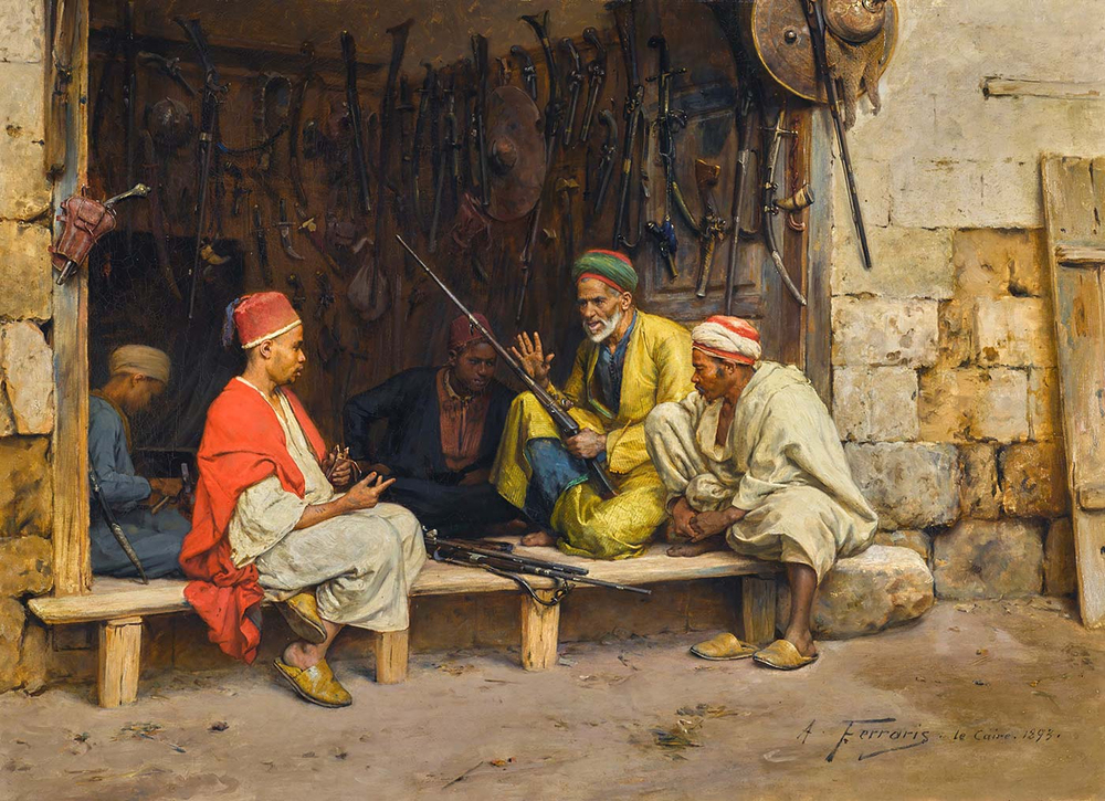 Arthur von Ferraris Silah Dükkanı Kanvas Tablo