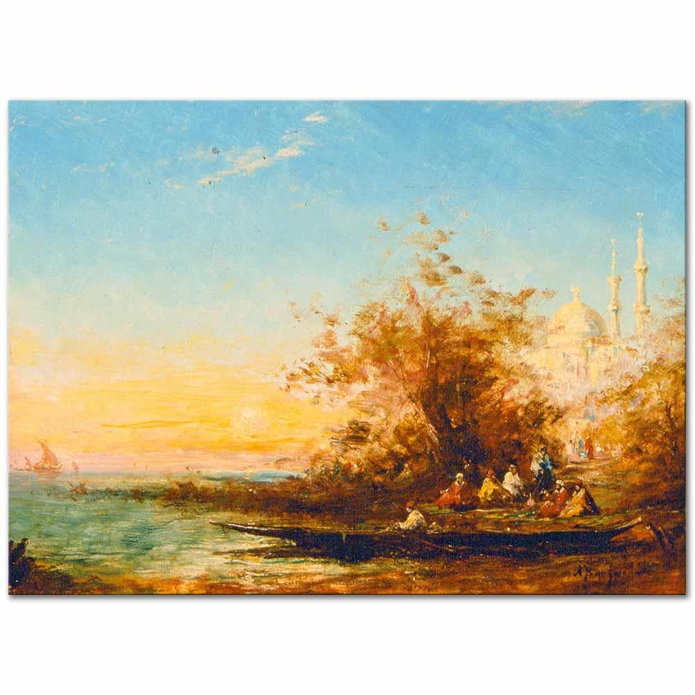 Alfred August Felix Bachmann Sahilde Kanvas Tablo