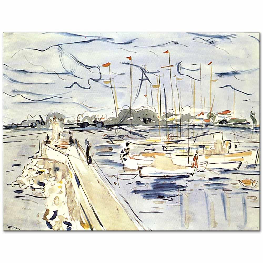 Fikret Mualla Yat Limanı Kanvas Tablo