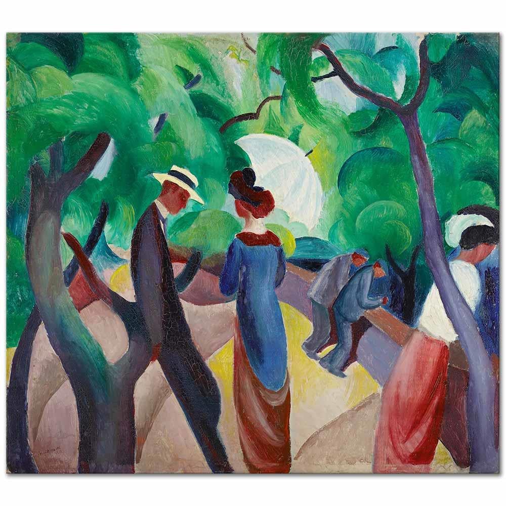 August Macke Gezinti Yeri Kanvas Tablo