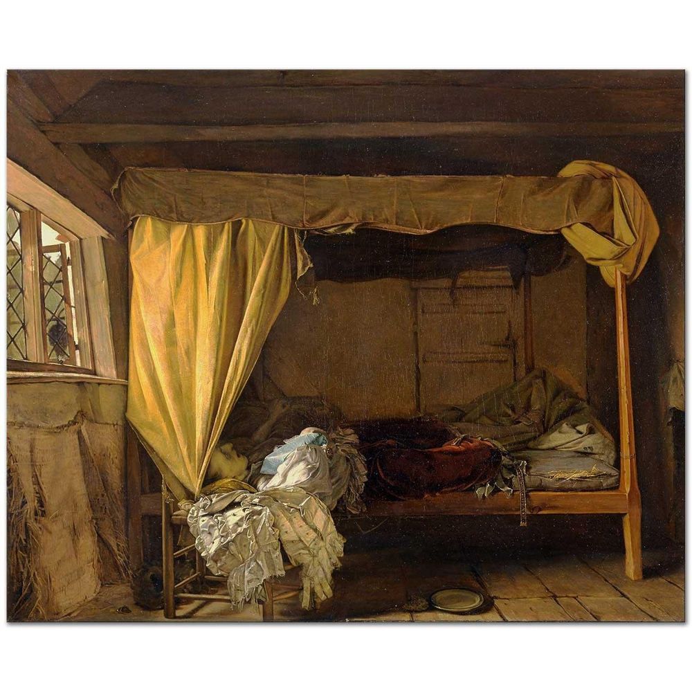 Augustus Leopold Egg Buckingham'da Ölüm Kanvas Tablo