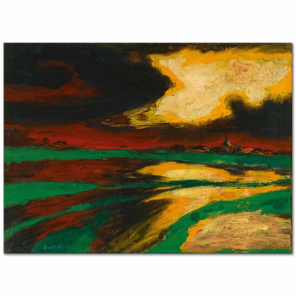 Emil Nolde Sonbahar Akşamı Kanvas Tablo