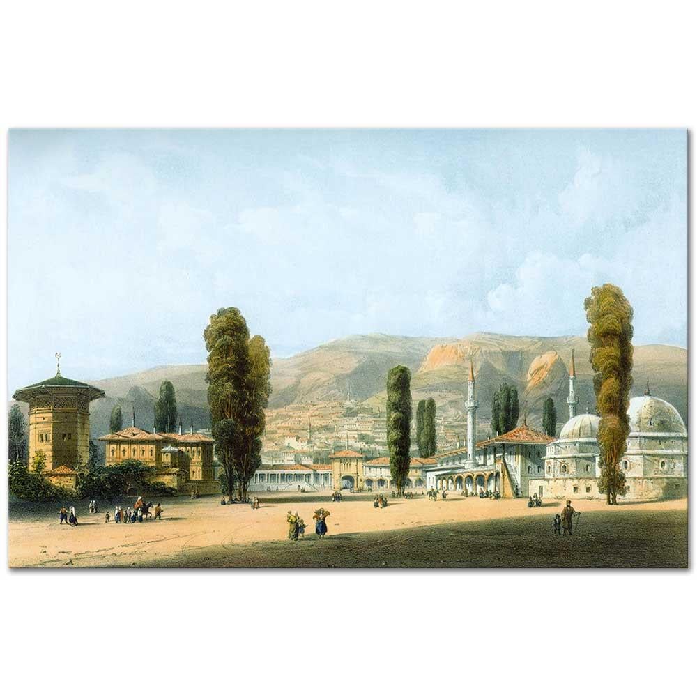 Carlo Bossoli Han Sarayı Bahçesaray Kırım Kanvas Tablo