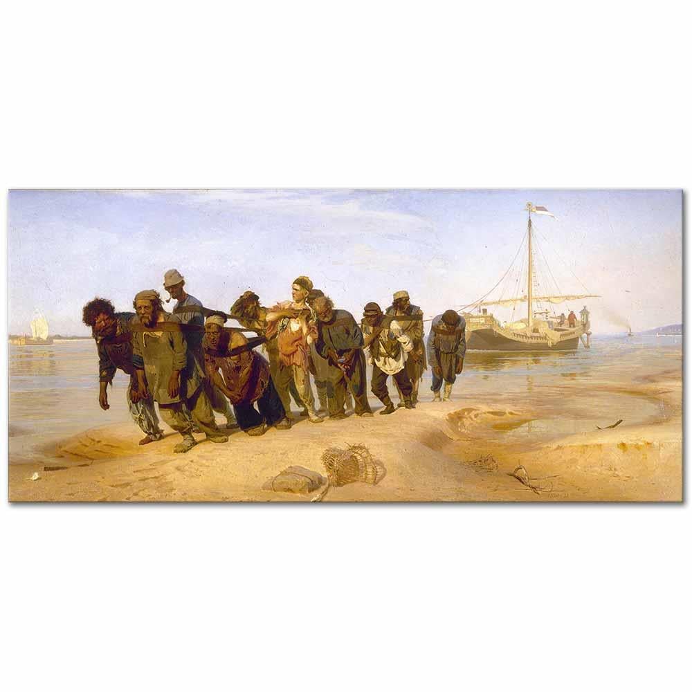 Ilya Repin Volga Kıyısında Taşıyıcılar Kanvas Tablo