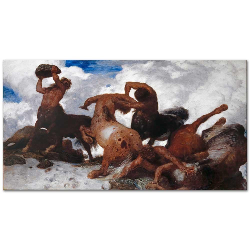 Arnold Böcklin Centaurların Savaşı Kanvas Tablo