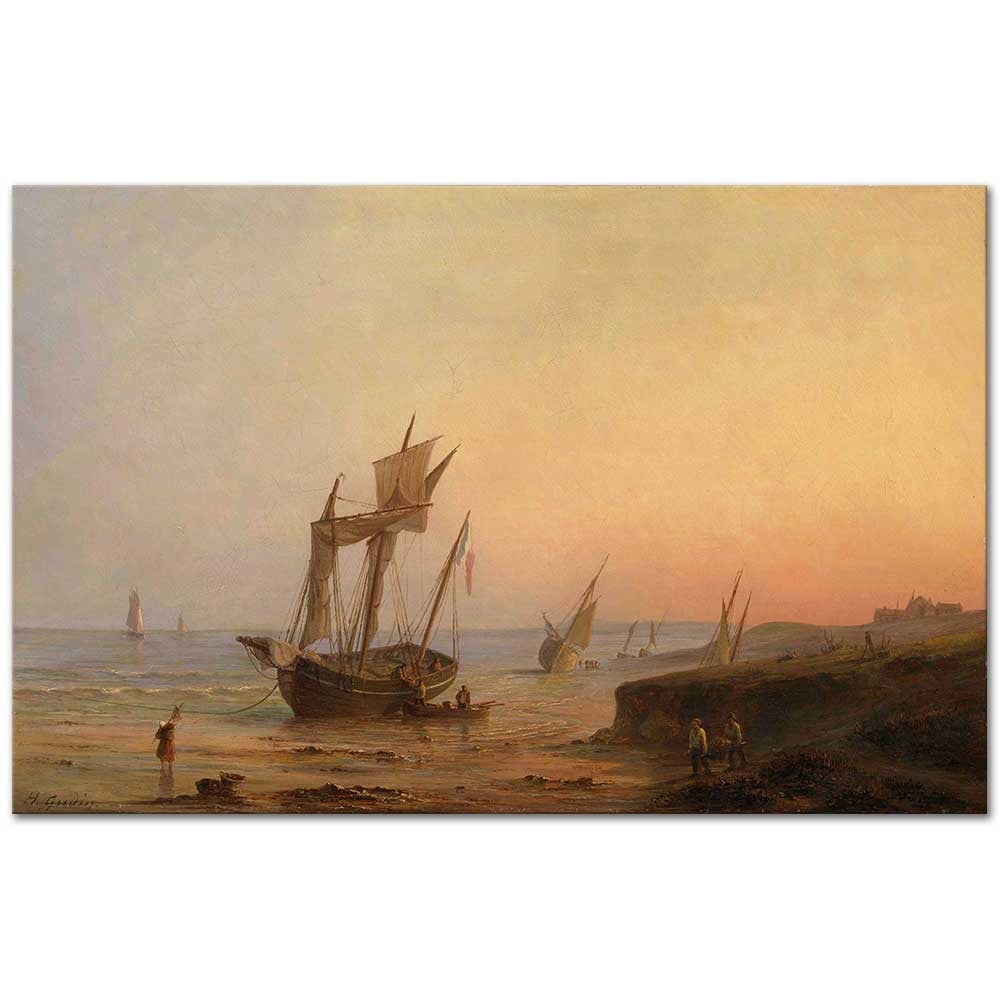 Henriette Gudin Sahilde Kanvas Tablo