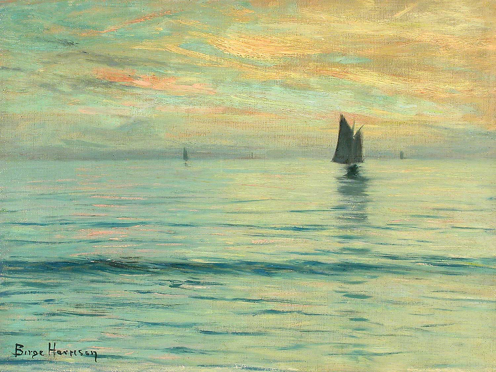 Birge Harrison Büyük Ayna Kanvas Tablo