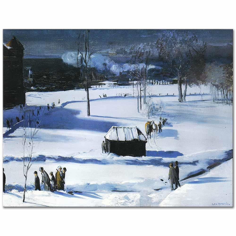 George Wesley Bellows Mavi Örtü Kanvas Tablo