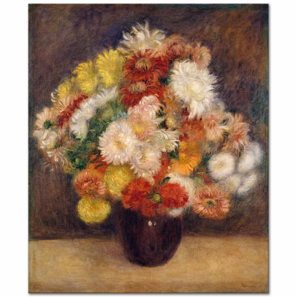 Pierre Auguste Renoir Krizantem Buketi Kanvas Tablo