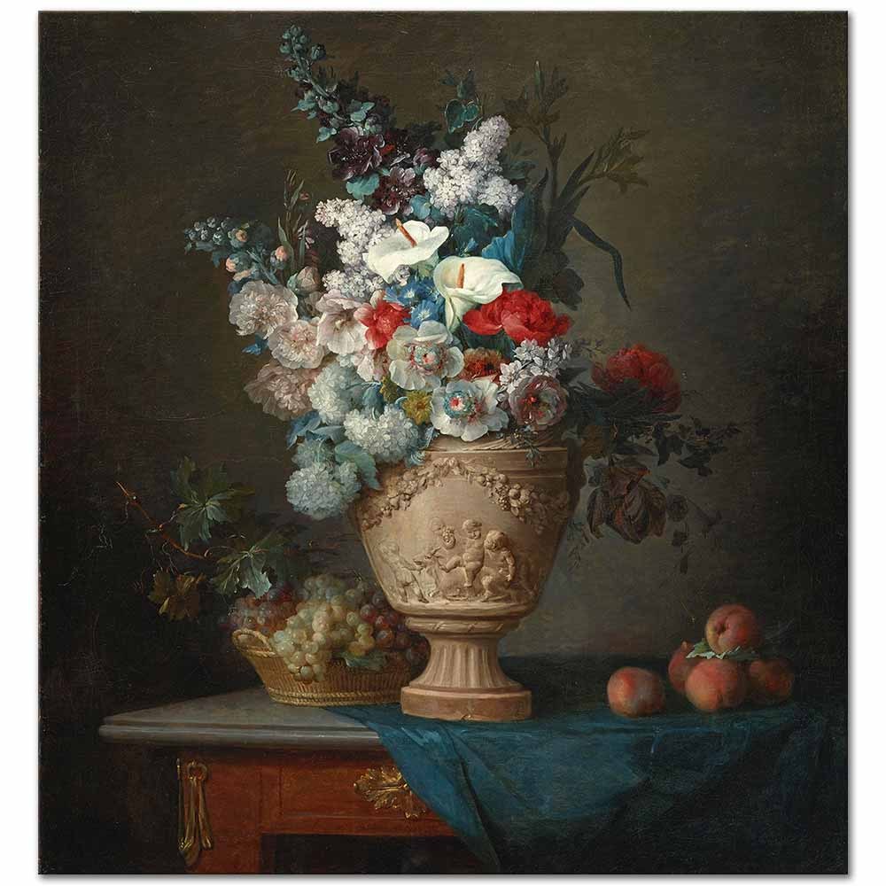 Bouquet of Flowers in a Terracotta Vase by Willem Anne Vallayer Coster as Fine Art Print