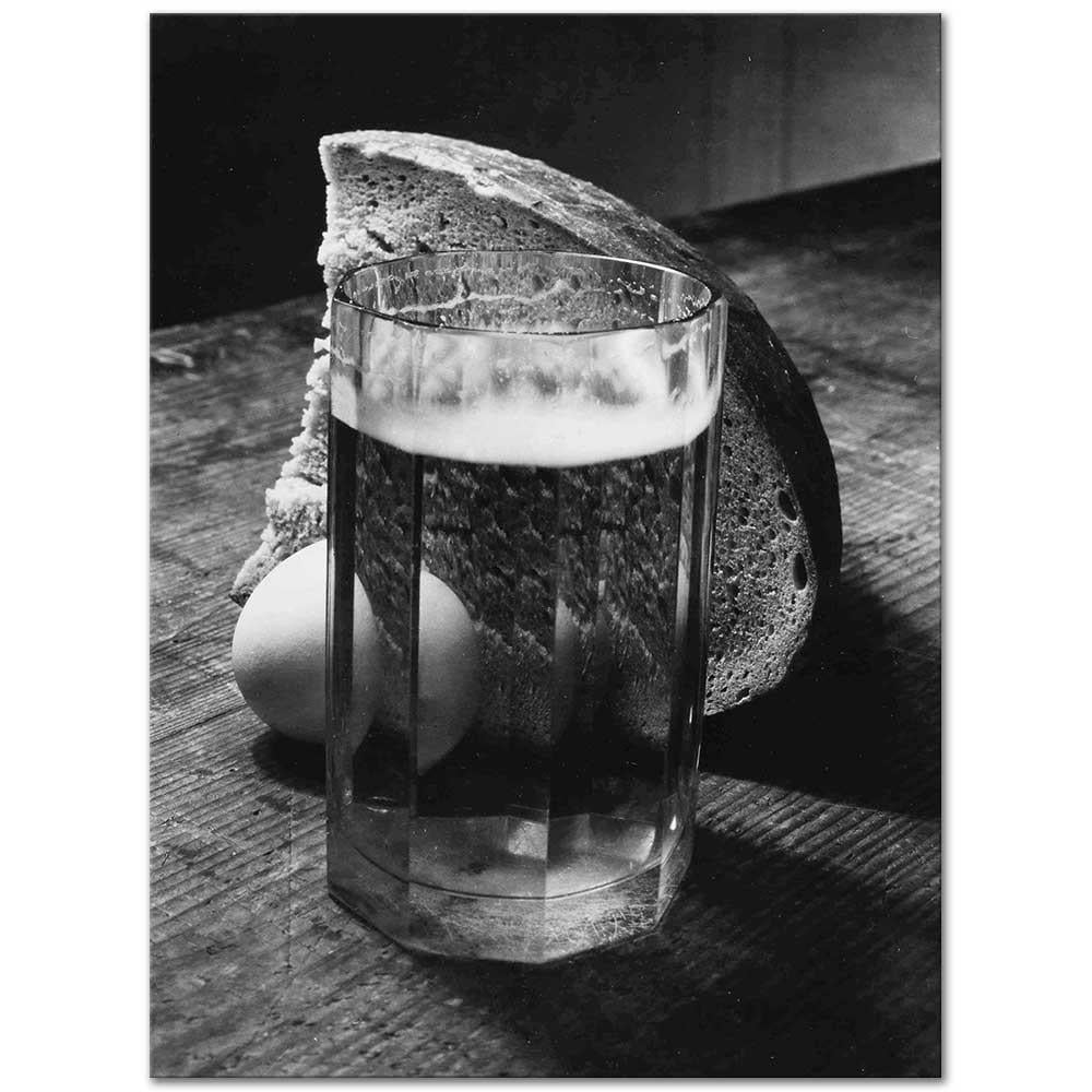 Josef Sudek Ekmek Yumurta ve Bardak Kanvas Tablo
