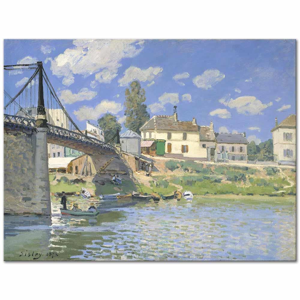 Alfred Sisley Villeneuve'de Köprü Kanvas Tablo