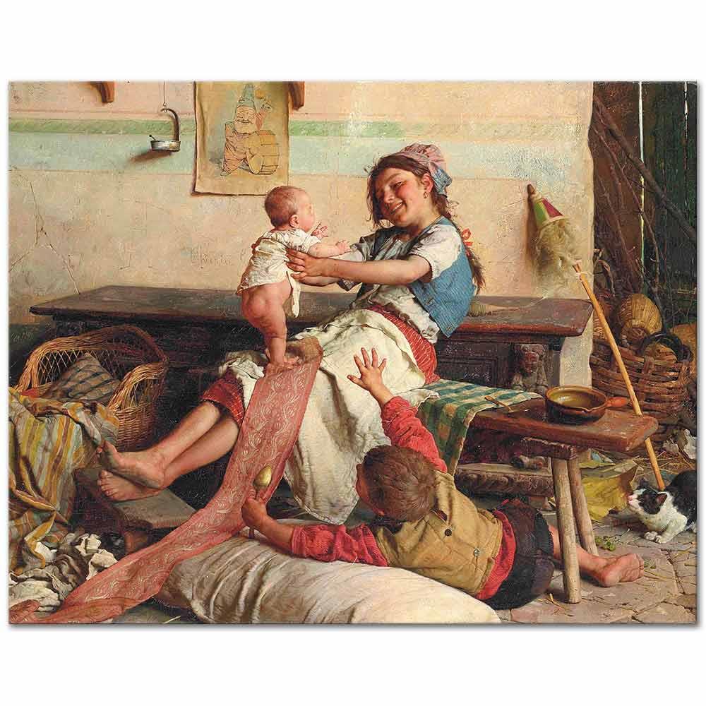 Gaetano Chierici Kardeş Sevgisi Kanvas Tablo