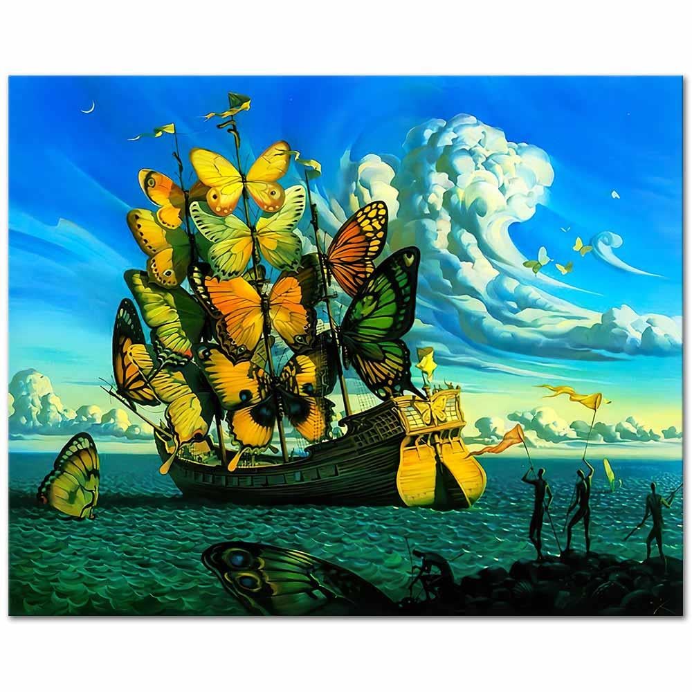 Butterfly Sailboat as Art Print