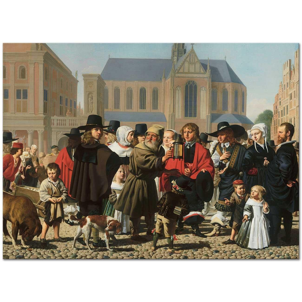 Caesar van Everdingen Diyojen'in İnsan Arayışı Kanvas Tablo