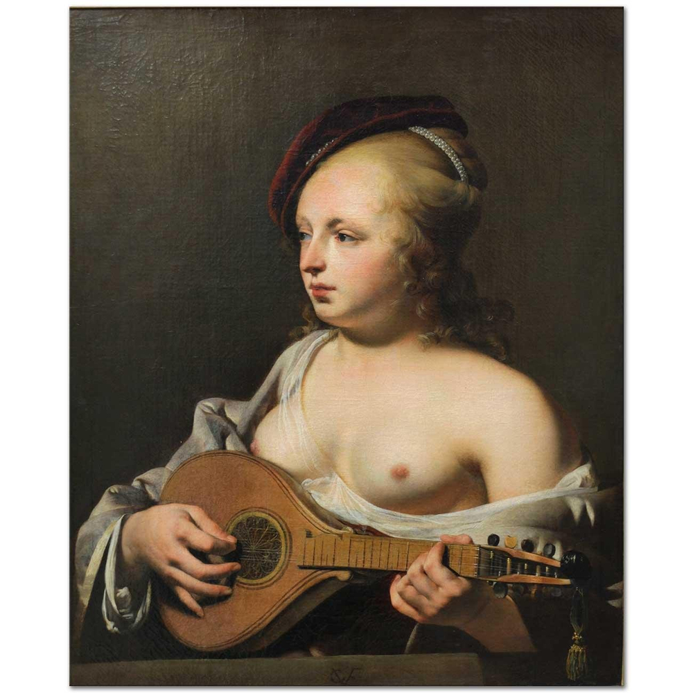 Caesar van Everdingen Müzisyen Kanvas Tablo