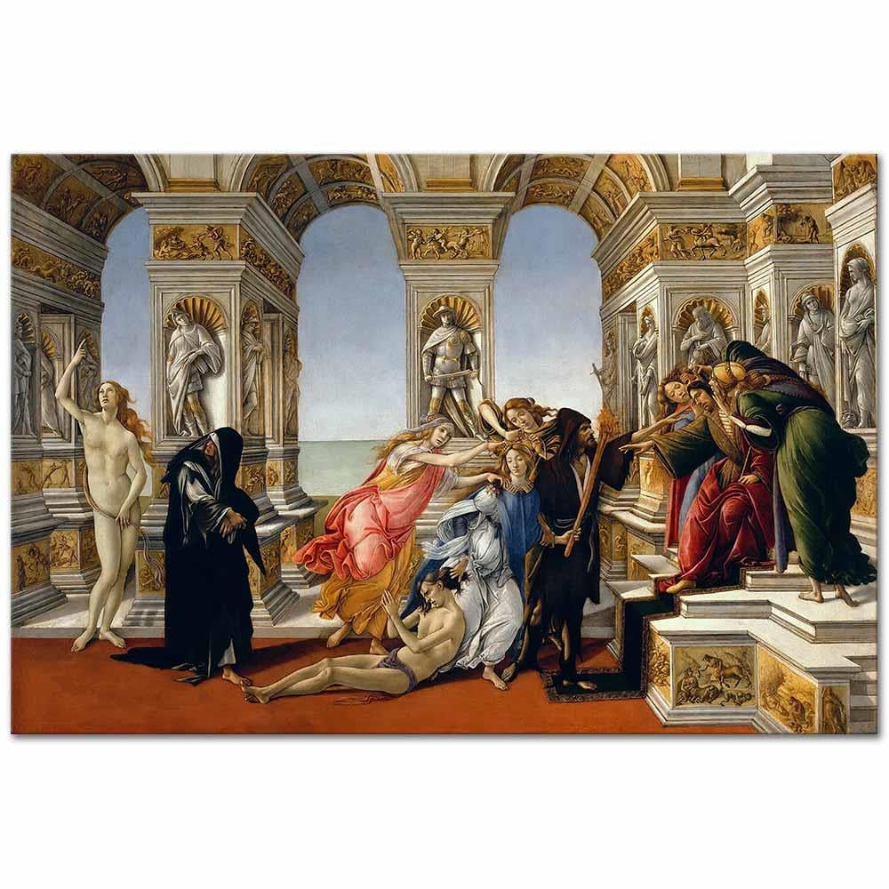 Sandro Botticelli Apelles'e İftira Kanvas Tablo