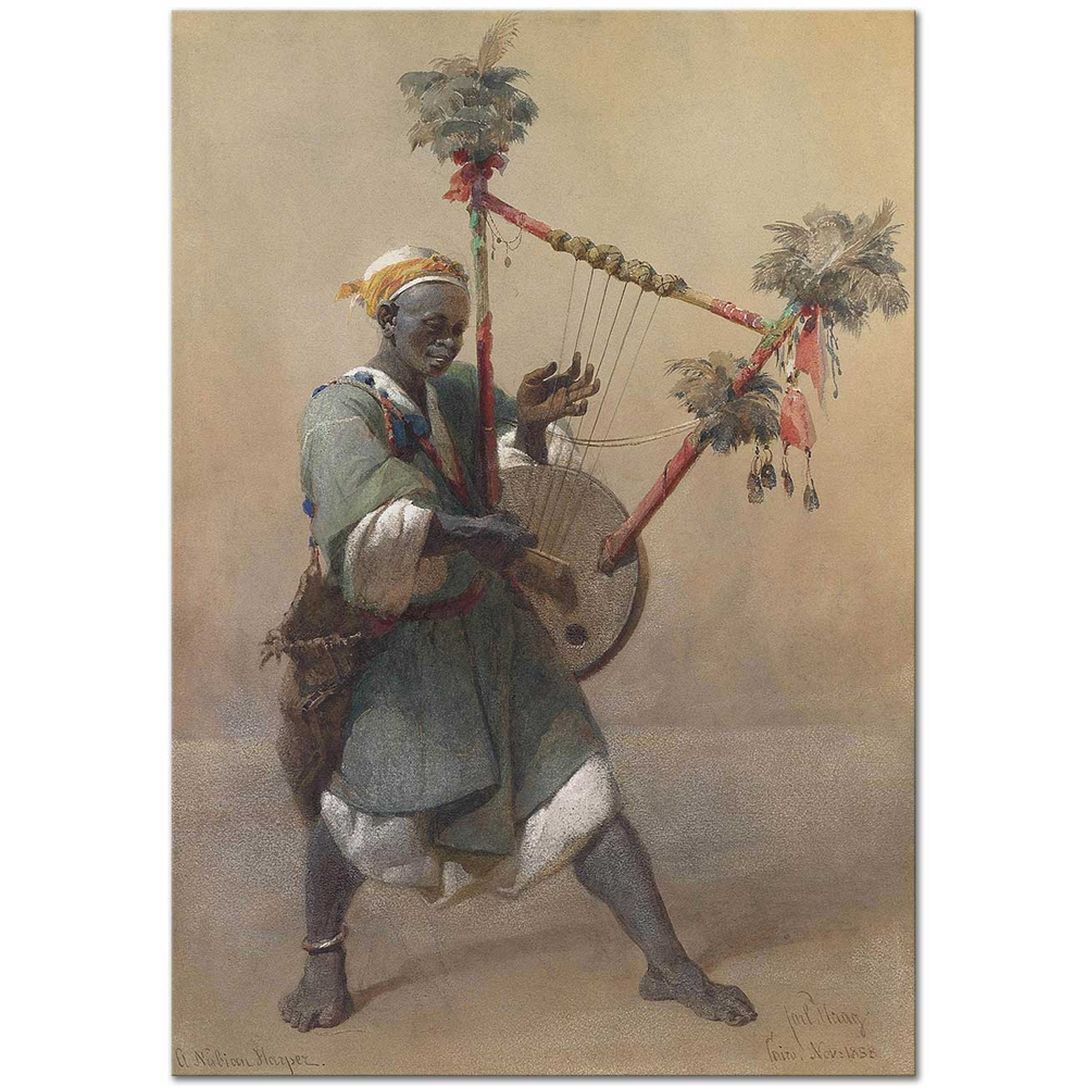 Carl Haag Arpçı Kanvas Tablo