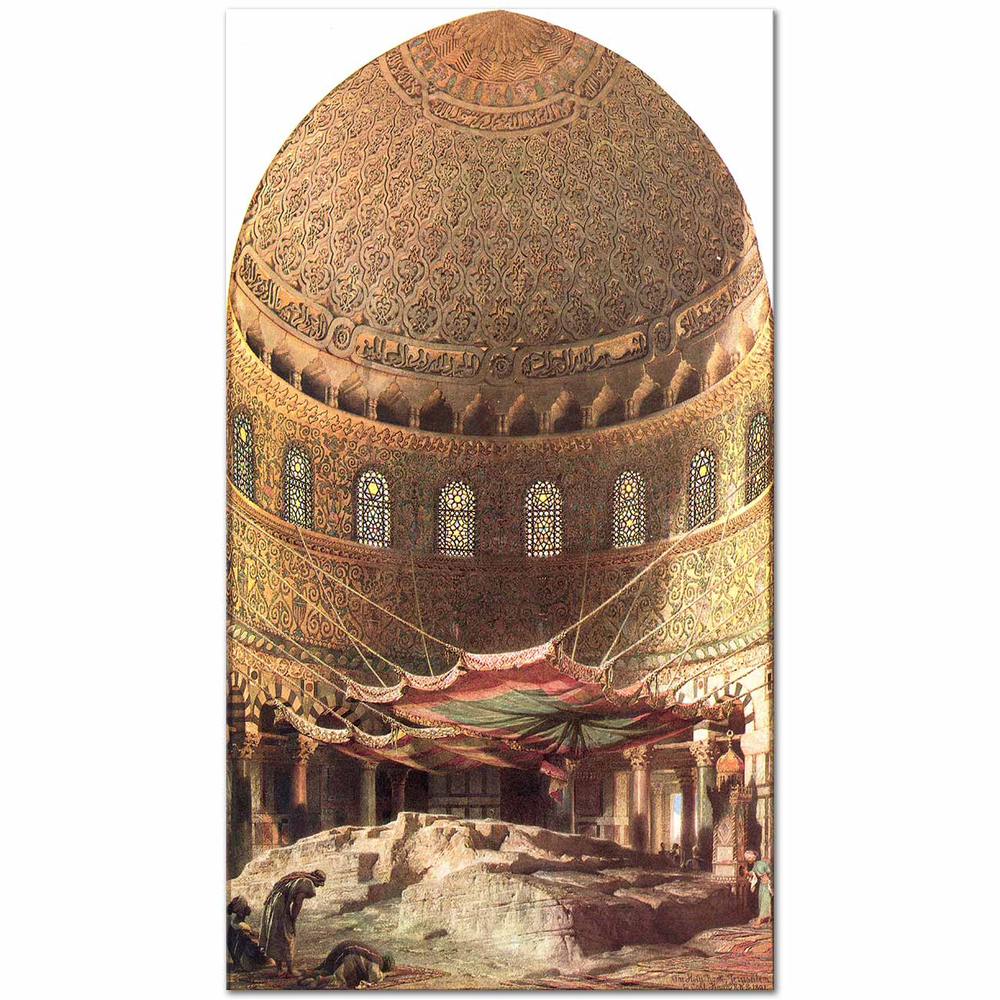 Carl Haag Kutsal Kaya Kudüs Kanvas Tablo