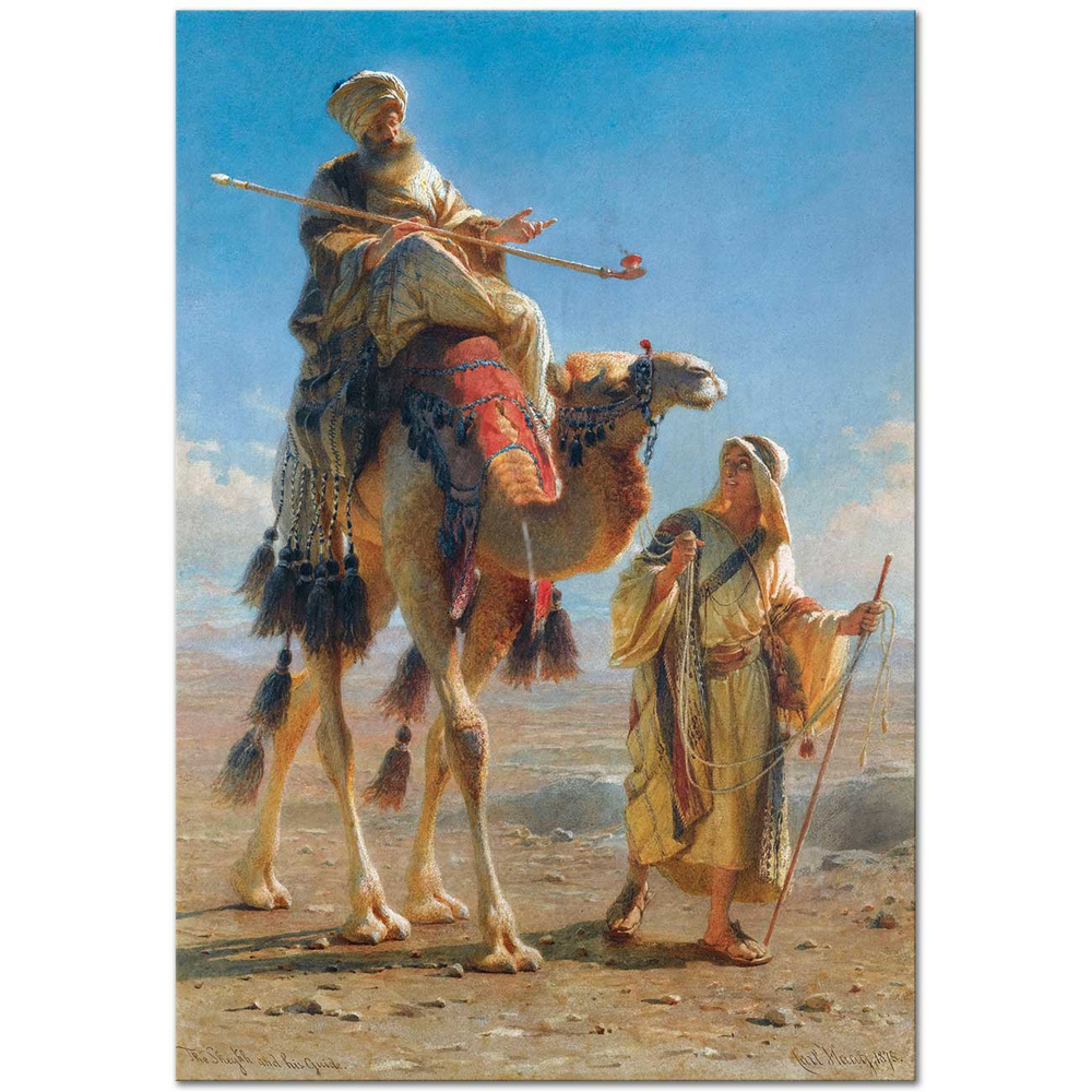 Carl Haag Şeyh ve Rehberi Kanvas Tablo