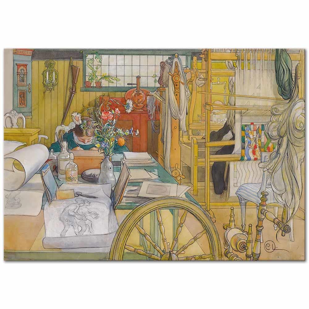 Carl Larsson Atölye Kanvas Tablo