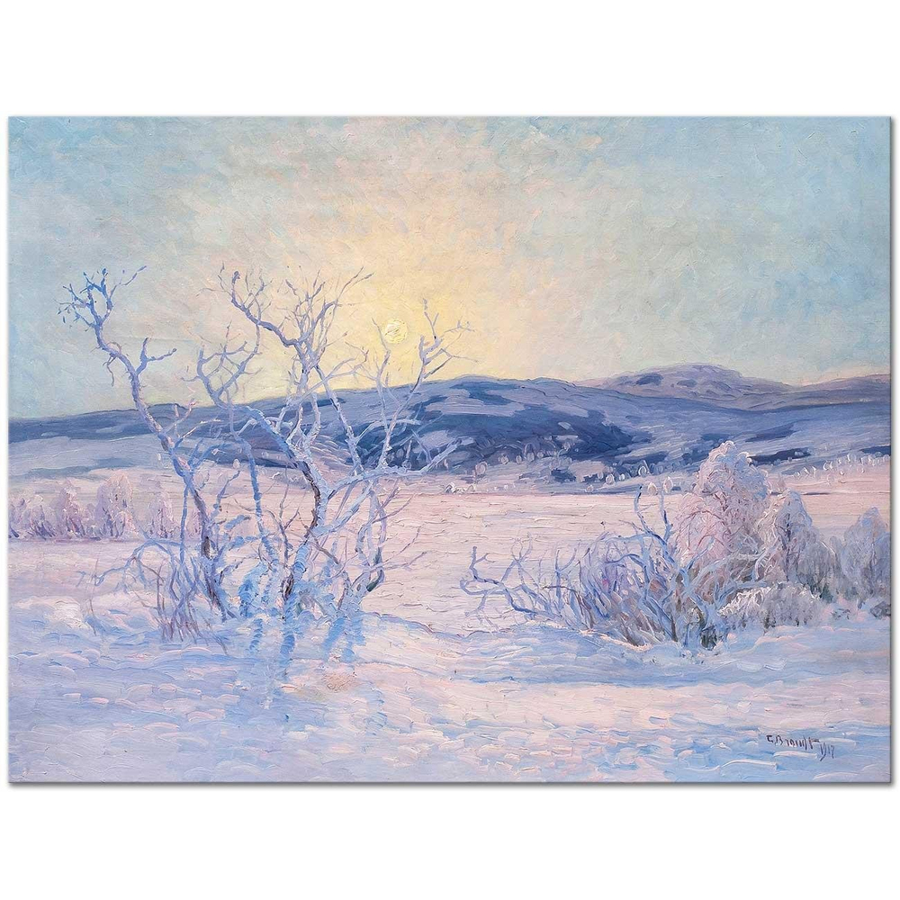 Carl Ludwig Brandt Bir Kış Günü Kanvas Tablo