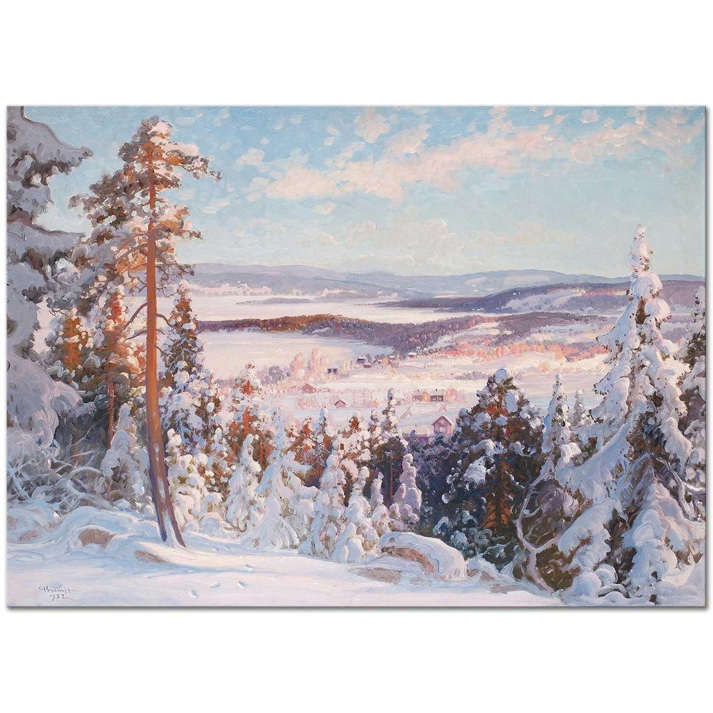 Carl Ludwig Brandt Kış Manzarası Kanvas Tablo
