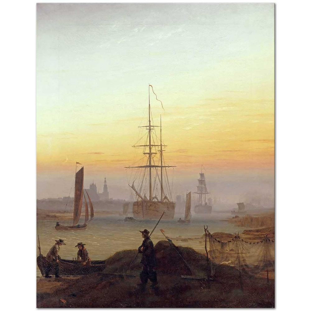 Caspar David Friedrich Greifswald Limanı Kanvas Tablo