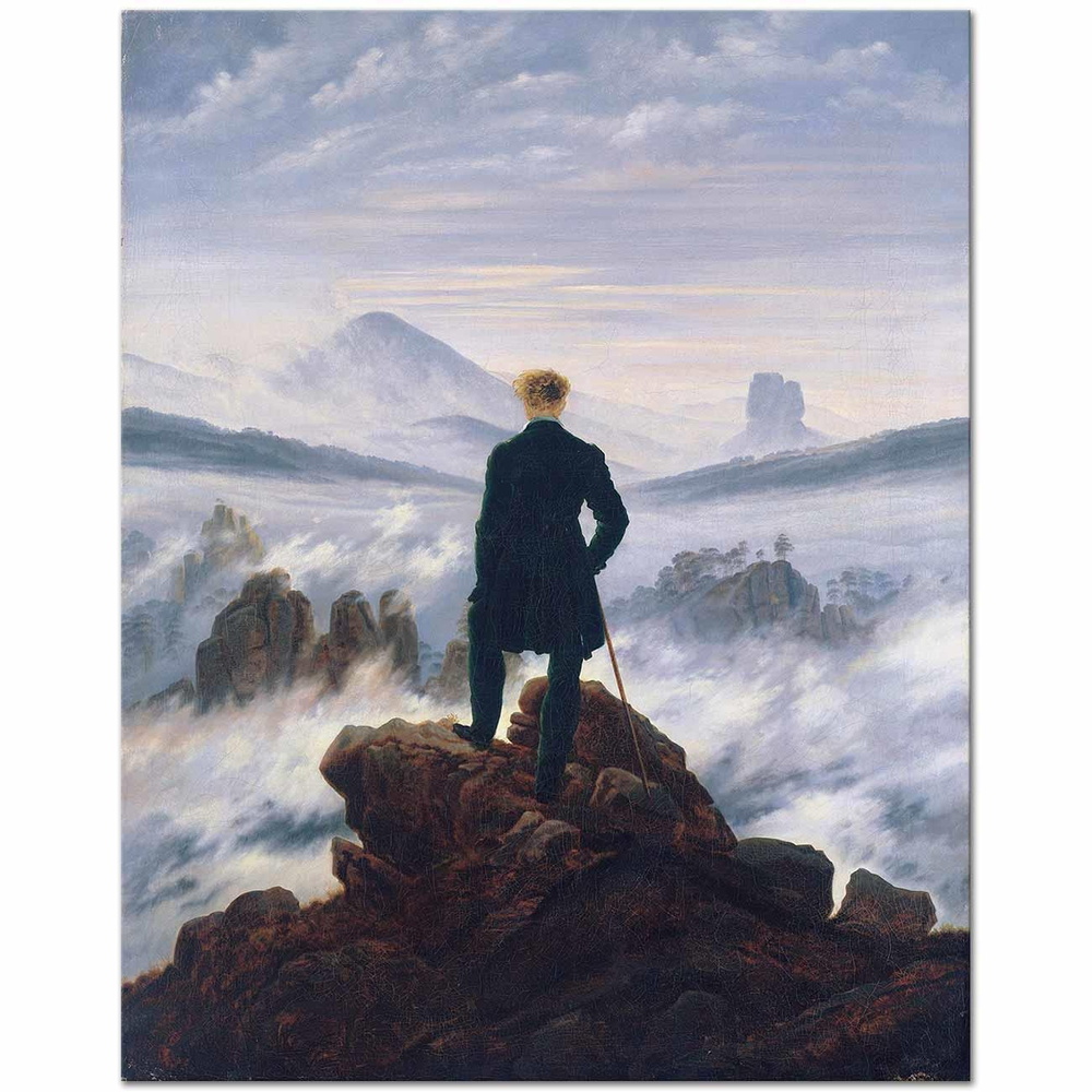 Caspar David Friedrich Bulutların Üzerinde Yolculuk Kanvas Tablo