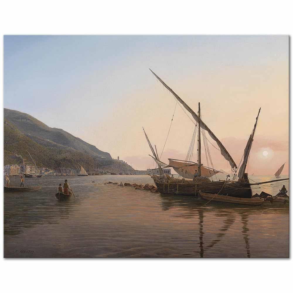 Jakob Alt Castellammare Napoli Körfezi Kanvas Tablo