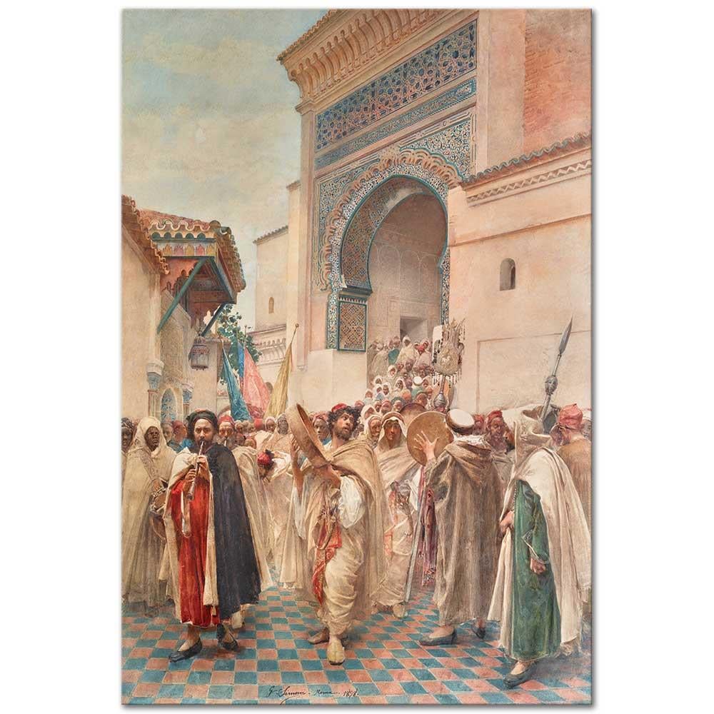 Gustavo Simoni Cami Dışında Kutlama, Sidi Boumediene Tlemcen Kanvas Tablo