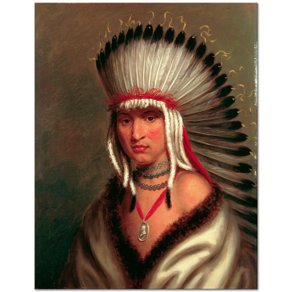 Charles Bird King Petalesharro Yüce Gönüllü Şef Kanvas Tablo