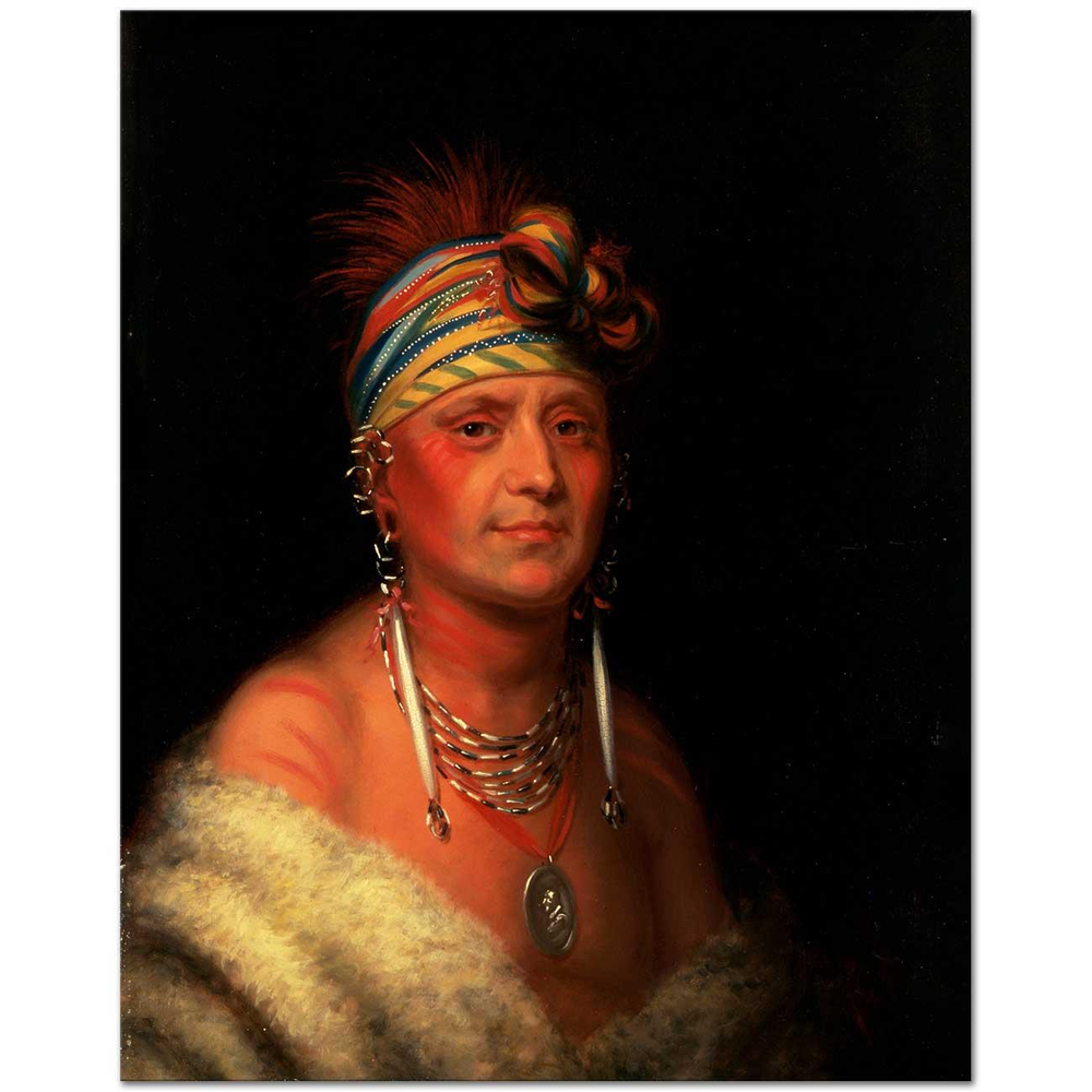 Charles Bird King Shaumonekusse Çayır Kurdu Kanvas Tablo