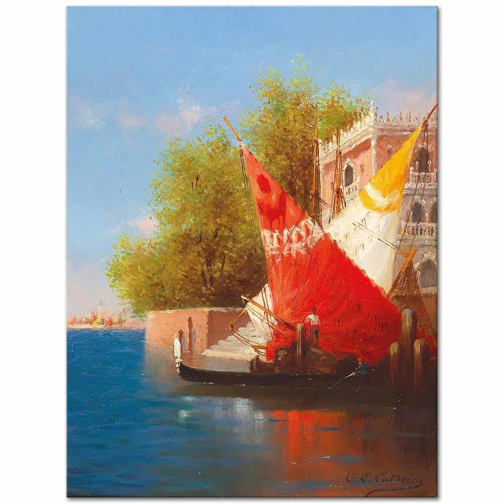 Charles Clement Calderon Venedik Manzarası Kanvas Tablo