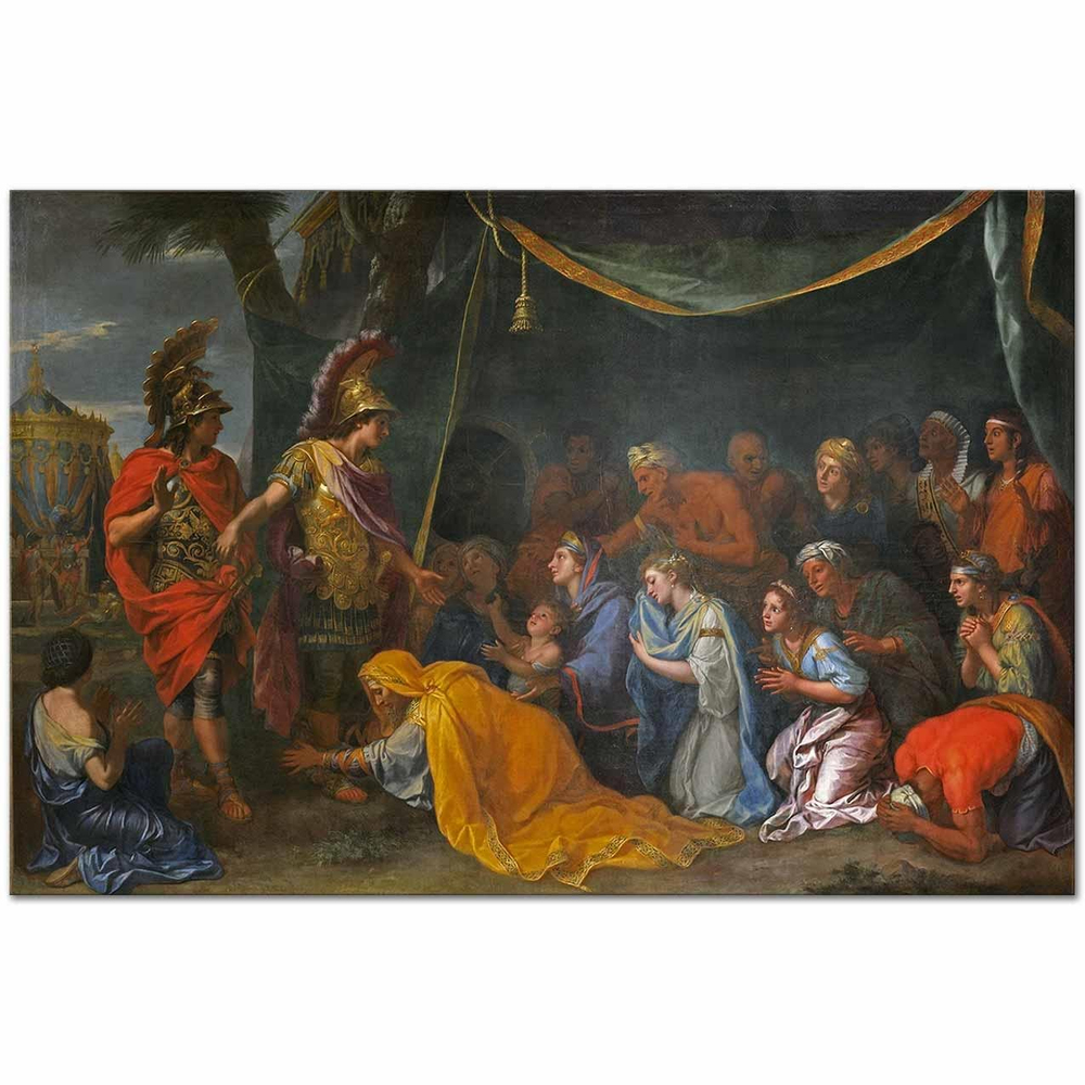 Charles Le Brun Pers Kraliçesi ve Iskender Kanvas Tablo