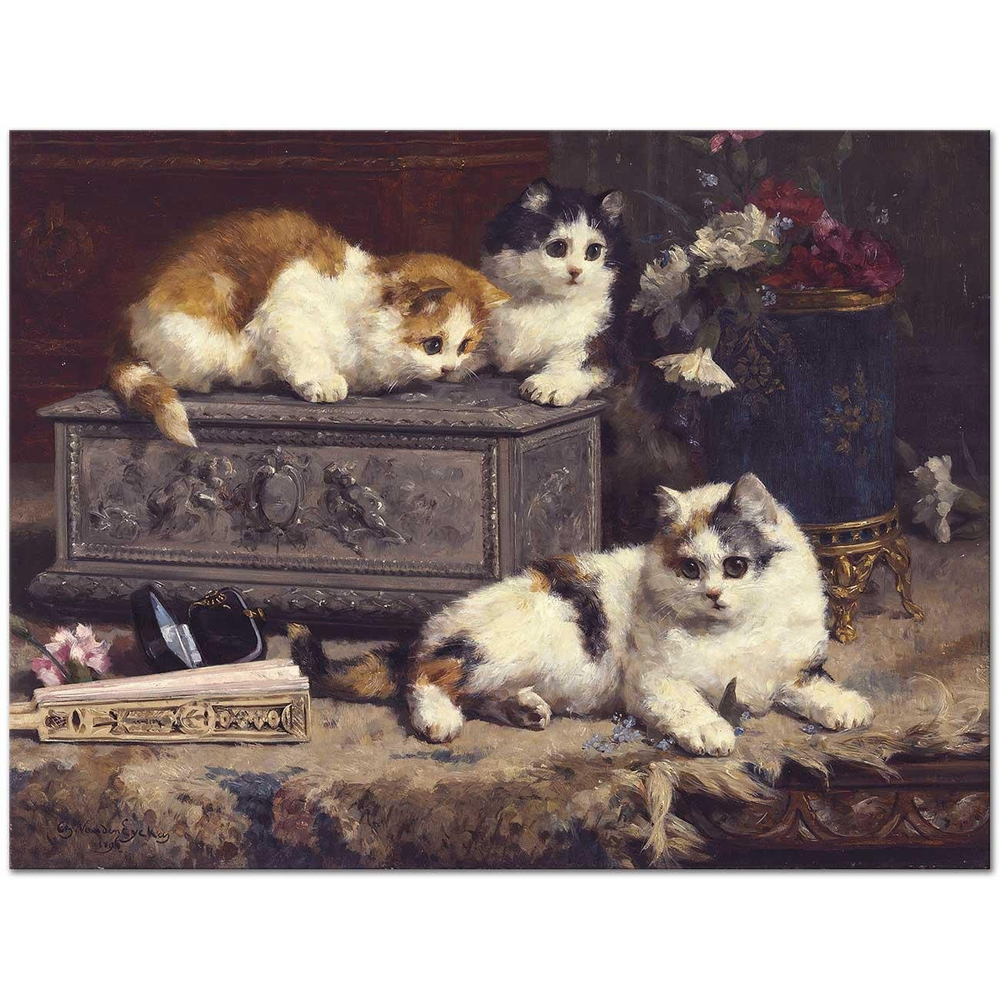 Charles van den Eycken Keyifler Yerinde Kanvas Tablo