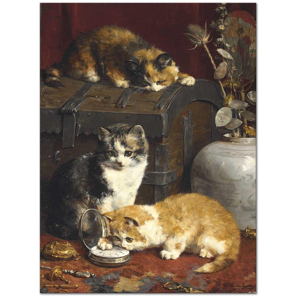 Charles van den Eycken Saat Kaç Kanvas Tablo