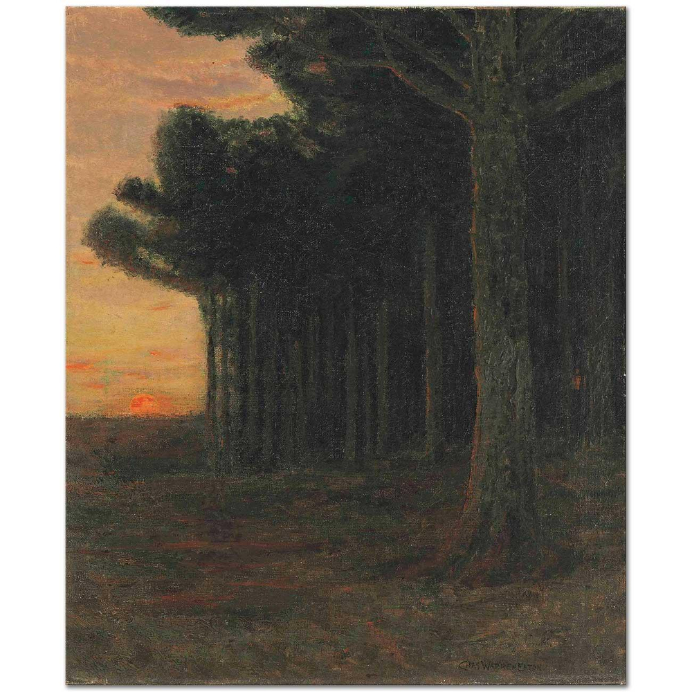 Charles Warren Eaton Çam Ağaçları Connecticut Kanvas Tablo