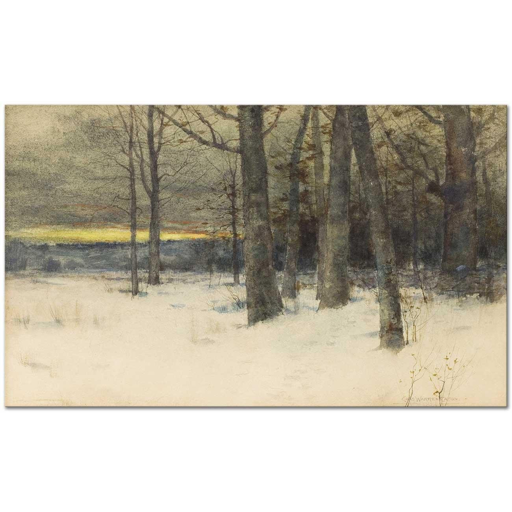 Charles Warren Eaton Kış Manzarası Kanvas Tablo